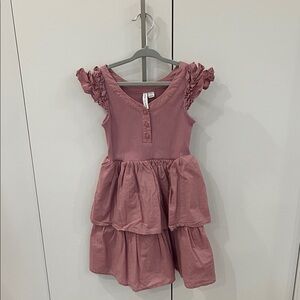 Janie and Jack Girls' Pink Ruffle Sleeve Dress Size 6